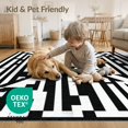 thumbnail image 4 of ODIKA Zebra Striped Print Motif Contrasting Bands Bold Inspired Centered Foldable Easy Care for Queen Size Bedroom, Under Bed, Master, 4 of 7