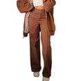 thumbnail image 3 of goowrom Female Jeans, Solid Color High Waist Trousers Close-Fitting Pants, 3 of 9