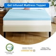 thumbnail image 2 of Dextrus 3" Twin XL Mattress Cooling Gel-Infused Memory Foam Mattress Topper, Blue, CertiPUR-US Certified, 2 of 6