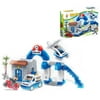 Lightahead 55 PCS Toy Police Department Building Block Set Educational Stacking Learning Activity Kit For Kids
