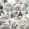 thumbnail image 6 of Farm Animals Full Size Comforter Set, Cow Pig Chickens Country White Brown Distressed Bedding for All Seasons, 4 Pcs Bed Set, 1Quiltcover (86"x86") ,1Sheet(80"x116"), 2Pillowcases (30"x20"), 6 of 9