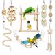 thumbnail image 1 of Juguetes De Columpio Para Jaula De Pájaros, Juego Interactivo De Juguete Para Masticar Loros, Seguro, 8 Piezas Para Posarse Y Hacer Ejercicio, 1 of 7