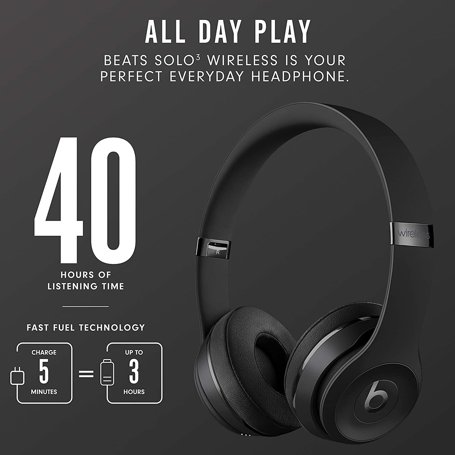 Restored Beats Solo3 Wireless On-Ear Headphones - W1 Chip