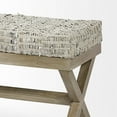thumbnail image 4 of Mercana Solis II 50x18 Light Brown Wood Base Beige-Toned Woven Cushion Bench, 4 of 6