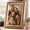 Yellow Wood, variant on Unique Bargains Classic MDF Wood Picture Frame for Wall Mounting Dark Blue 4" x 6"