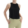 thumbnail image 2 of Women's Sports Loose Tailcoat Beautiful Back Yoga Tank Top for Fitness, Workout, and Athletic Wear,Black,M, 2 of 5