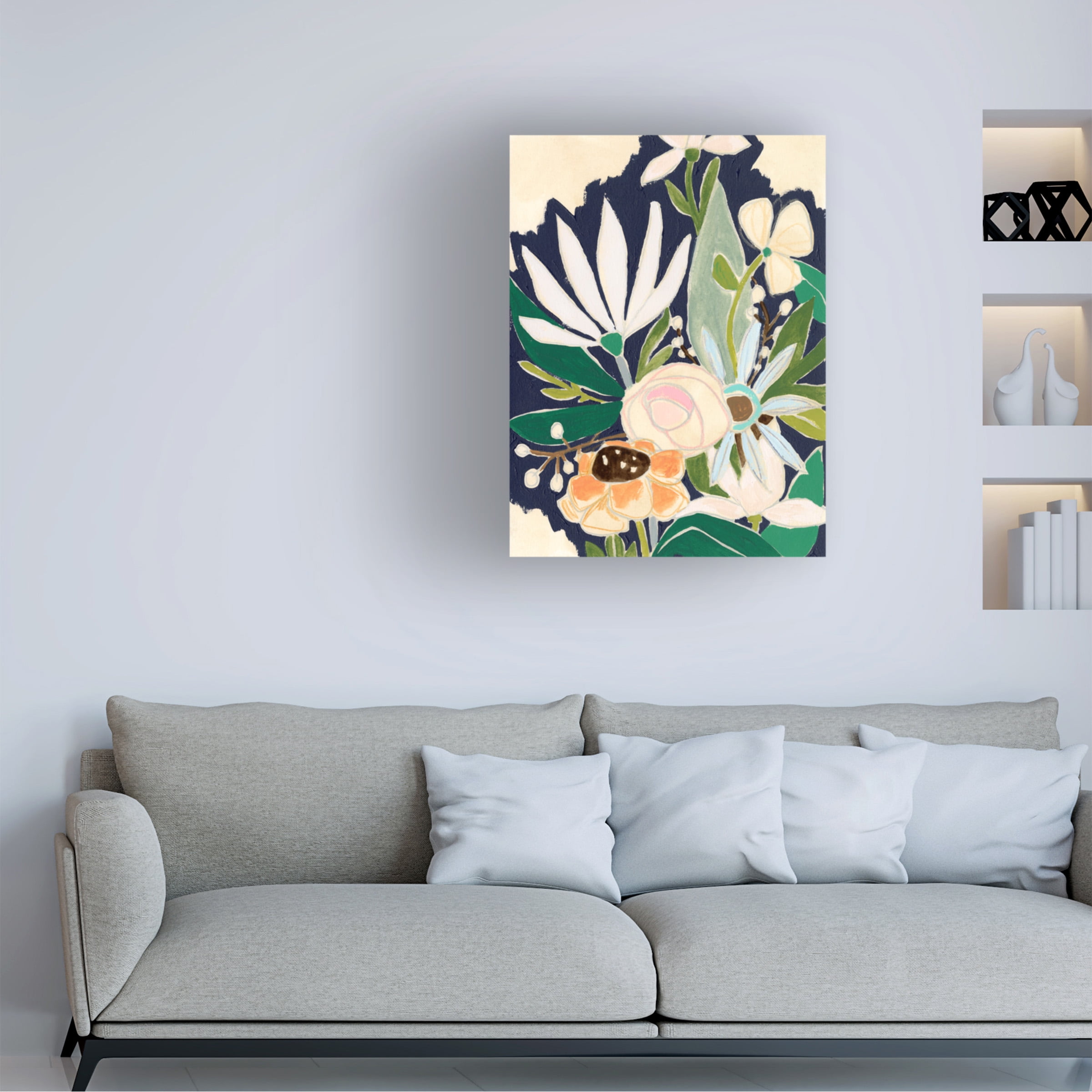 June Erica Vess 'Floral Interim II' Canvas Art