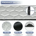 thumbnail image 3 of Unique Bargains 2 Pcs 90mil 2.3mm 1.38sqft Car Sound Mat Butyl Rubber for Engine Cover 9.84"x9.84" Silver Tone Hexagon, 3 of 7