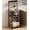 Black, variant on 4 Tier Coffee Bar Station, Corner Bakers Rack with 5 Hooks & Wire Basket, Coffee Maker Stand for Small Space, Kitchen Storage Shelf for Entryway, Living Room, Café