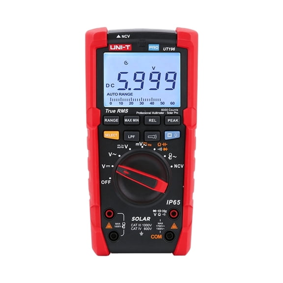 UNI-T UT196 TRMS Solar Pro Multimeter