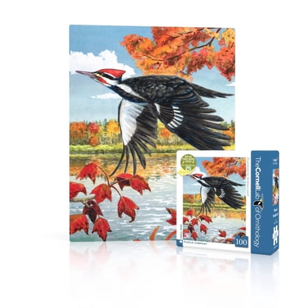 New York Puzzle Company Pileated Woodpecker Mini 100 Piece Mini Puzzle