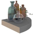 thumbnail image 4 of Estantes de esquina flotantes VidaXL, color gris brillante, juego de 2, 4 of 5