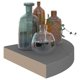 thumbnail image 4 of Estantes de esquina flotantes VidaXL, color gris brillante, juego de 2, 4 of 5