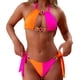 thumbnail image 4 of Trajes de Baño de Bikini de Mujer de Color Sólido Sexy de Moda Dividido con Pantalones, Nylon de Corte Alto para la Piscina de Playa Y las Vacaciones de Verano, 4 of 8