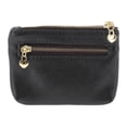 thumbnail image 4 of Unique Bargains 1 Pc Coin Purse Wallet Portable Symmetrical Three Zipper Pocket Coin Purse Pouch Black, 4 of 5