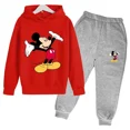 thumbnail image 3 of Sudadera con capucha y pantalones deportivos para niños y niñas de Disney Cartoon, conjunto de 2 piezas de moda de primavera y otoño, ropa deportiva para niños, 3 of 5