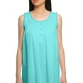 thumbnail image 3 of Moomaya Cotton A-Line Sleepwear For Ladies Round Neck Button Placket Nightdress, 3 of 6
