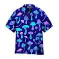 thumbnail image 2 of Camisa de manga corta con cuello abatible y botones para hombre, personalizada, de verano, con estampado 3D de setas de colores, para vacaciones, playa, 2024, 2 of 5