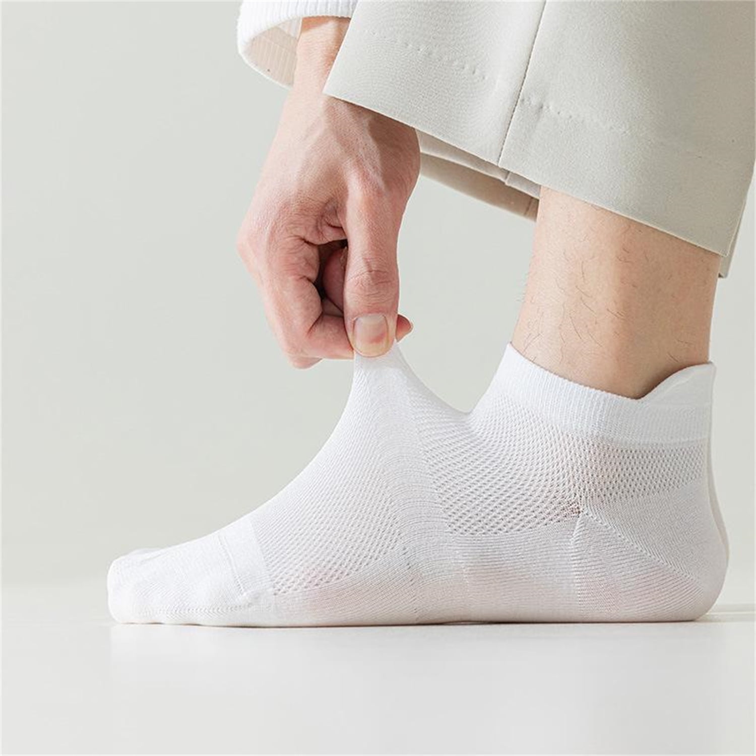Sookeceks Ankle Socks for Mens, 6 Pairs Bamboo Rayon Breathable Sports Low Cut Thin Size 7-11
