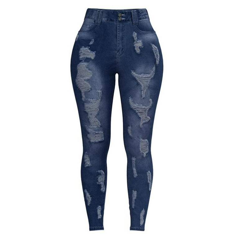 Slim Fit Dark Blue Colored Jeggings - Fashion Outlet NYC