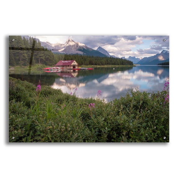 Epic Art 'Maligne Lake 1' by Joe Reimer Photography, Acrylic Glass Wall Art, 36"x24"