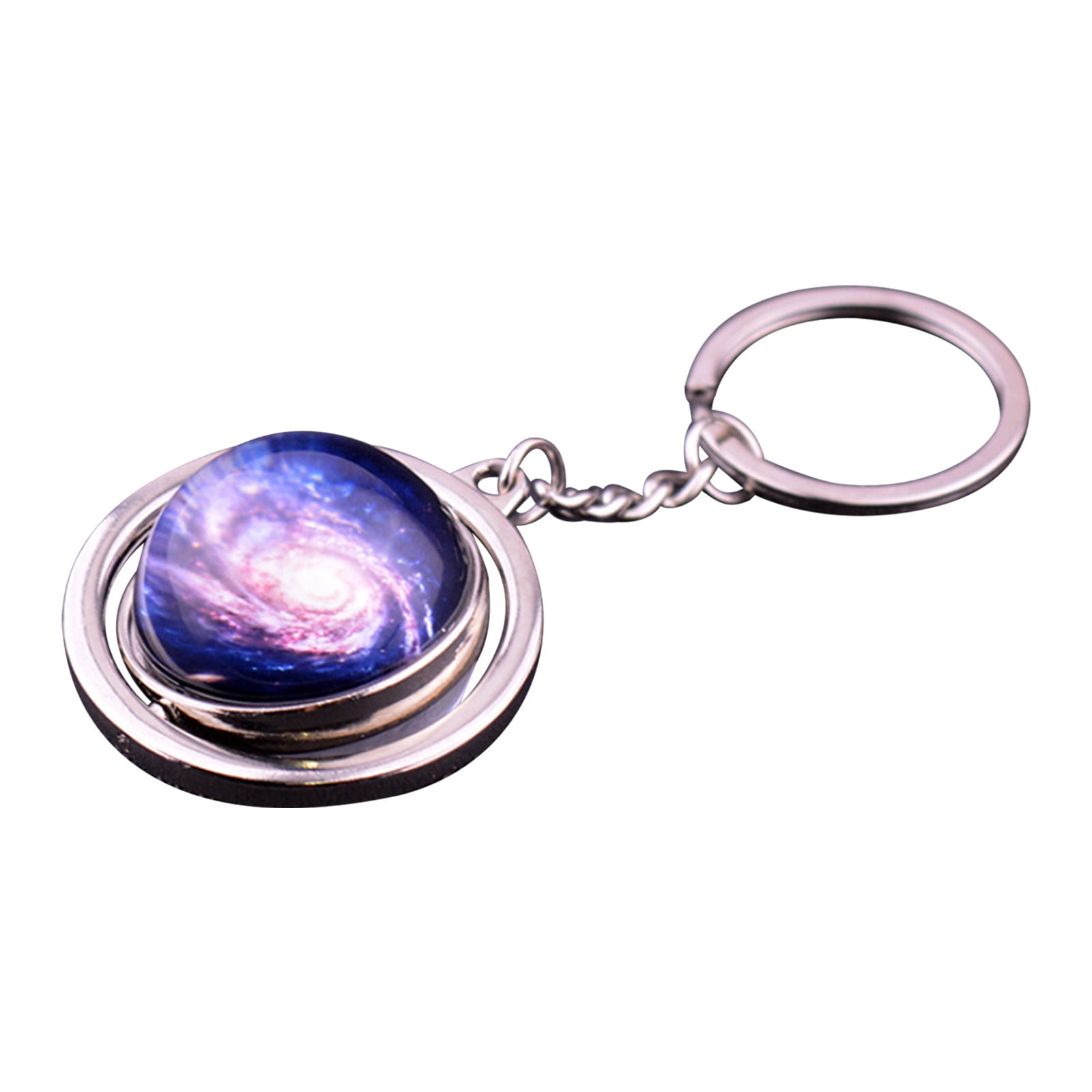 Rbaofujie Rotatable Luminous Cosmic Keychain Solar System Earth