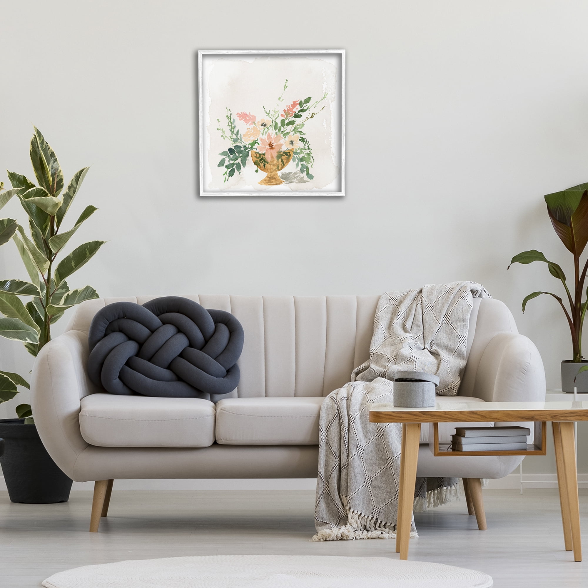 Stupell Industries Sunday's Best Florals Botanical & Floral Painting White Framed Art Print Wall Art, 24 x 24