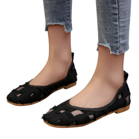 

eczipvz Womens Shoes Dressy Casual Women s Comfortable Shoes Loafer Casual Leather Natural Driving Fashion Flats Breathable Nurse Walking Ladies Slip On Shoes Black