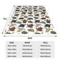 thumbnail image 3 of Zufioo Various Turtle Fleece Blanket Queen Size,Plush Bed Blanket,Ultra Soft Throw Blanket,Plush Fuzzy Cozy Blanket Perfect for Bed,Couch-60"x50", 3 of 7