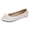 White, variant on Wensltd Women Solid Color Ballet Flats Soft Soled Comfy Round Toe Flower Decor Shoes