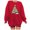 Red, variant on Christmas Shirts for Women Light Up Shiny Red Book Print Long Sleeve Pullover Fall Novelty Xmas Crewneck Sweatshirts