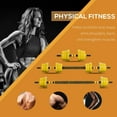 thumbnail image 4 of Soozier 44lbs Dumbbell & Barbell  Adjustable Set Plate Bar Clamp Rod Home Gym Sports Area Exercise Ergonomic, 4 of 9