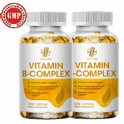 (2 PACK) iMATCHME Vitamin B Complex Capsule (B12, B1, B2, B3, B5, B6, B7, B9, Folic Acid & Biotin), Reduce Stress & Supports Energy, Immune & Nervous System Support, 240 Capsules