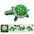 thumbnail image 4 of 1PC Handmade Beaded Turtle Adornment Acrylic Animal Decoration Gift (Green), 4 of 8