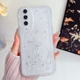 thumbnail image 6 of Compatible with Galaxy A50 Case for Women Girls Glitter Camera Lens Protector Cute Curly Wave Frame Shockproof Protective Cover Phone Case for Samsung Galaxy A50(CLEAR), 6 of 7