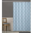 thumbnail image 2 of S4Sassy Blue Floral Damask Printed Bathroom Curtain Waterproof Shower Drapes-60 x 75 Inch, 2 of 6