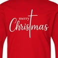thumbnail image 4 of Inktastic Merry Christmas Cross Holiday Glow Long Sleeve Youth T-Shirt, 4 of 5