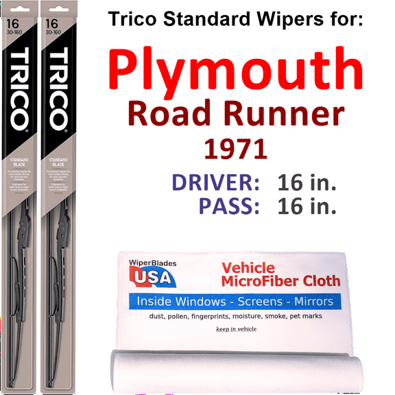 1971 Plymouth Road Runner Wiper Blades (Set of 2)