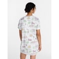thumbnail image 4 of Joyspun Women’s Dreamy Soft Collection Short Sleeve Sleep Shirt, Sizes S/M to 2X/3X, 4 of 6
