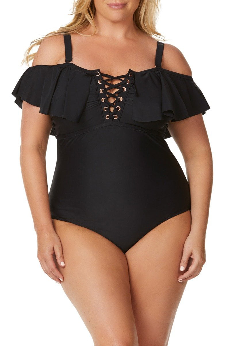 Women's Raisins Curve G841340 Plus Size Porto Covo Aries Tankini Swim Top  (Aegean 18W) - Walmart.com