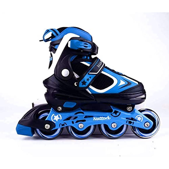 Nattork Adjustable Inline Skates for Kids with Light Up Wheel, Outdoor & Indoor Illuminating Roller Skates for Girls and Boys,Beginners