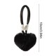 thumbnail image 3 of Llavero De Fibra De Poliéster 1 Llavero Con Dije En Forma De Corazón En Terciopelo De Poliéster Suave Negro Para Decorar Bolsos, Carteras O Mochilas, 10cm Rkxzt, 3 of 9
