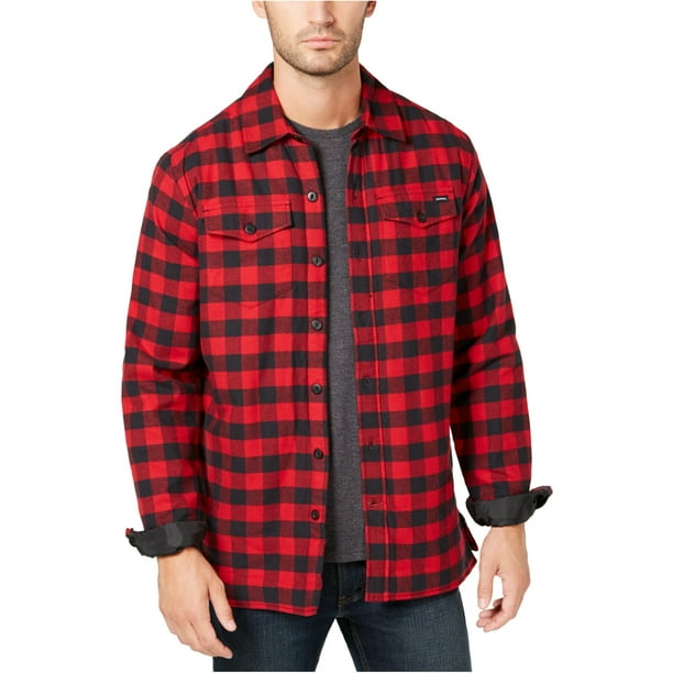 Chaqueta de franela Dickies para hombre color rojo grande Bodega