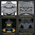 thumbnail image 5 of Solar‑Powered Japanese Pagoda Garden Statue Lantern, Resin Zen Outdoor Decor Light for Garden Landscape, 5 of 8