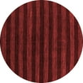 thumbnail image 1 of Ahgly Company Machine Washable Indoor Round Abstract Red Modern Area Rugs, 4' Round, 1 of 4