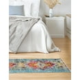thumbnail image 5 of Unique Loom Vita Collection Area Rug - Chagall (2' x 6' 9" Runner Turquoise/Cream), 5 of 7