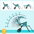 thumbnail image 4 of Lilypelle Foldable Chaise Lounge Chair with Top sunshade , Integrated Wagon Pull Cart Combination and 10'' Heavy Wheels ,Bright Blue, 4 of 16