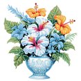 thumbnail image 1 of (WQ0157) Florero Diamante Parcial Serie Flores Y Plantas Resina Forma Especial 30*30CM, 1 of 9