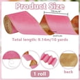 thumbnail image 2 of 4 inch Wide Velvet Ribbon 10 Yards Pink & Golden Velvet Wired Ribbon Double Sided Vintage Ribbons with Gold Edge, 2 of 9