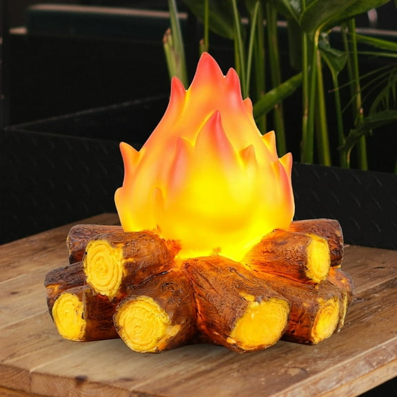 Battery Operated Lamp, Realistic Flame LED Night Light for Home, Halloween & Cafeteria Decor